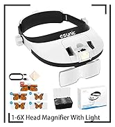 eSynic Headband Magnifier with Light
