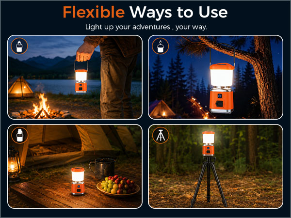 Camping Essentials Lights for Standing, Handheld, Hanging &amp;amp; Tripod Mount Use