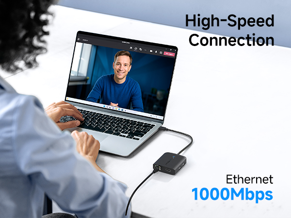 USB C Hub HDMI 2.1, Up to [8K@30Hz/4K@120Hz, 100W Charging, 5Gbps Data