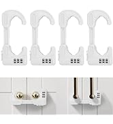 4 Pack Cabinet Locks with Combination Baby Proof Cabinet Door Lock Multifunctional Adjustable Chi...