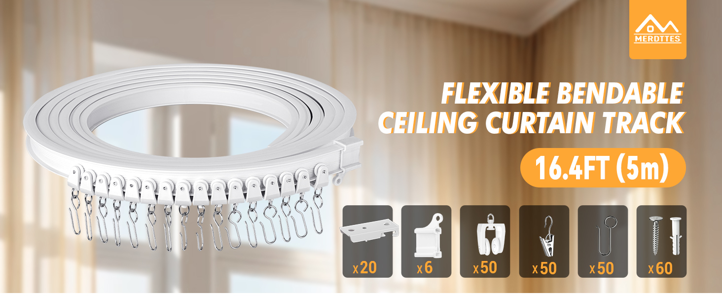 Flexible Bendable Ceiling Curtain Track