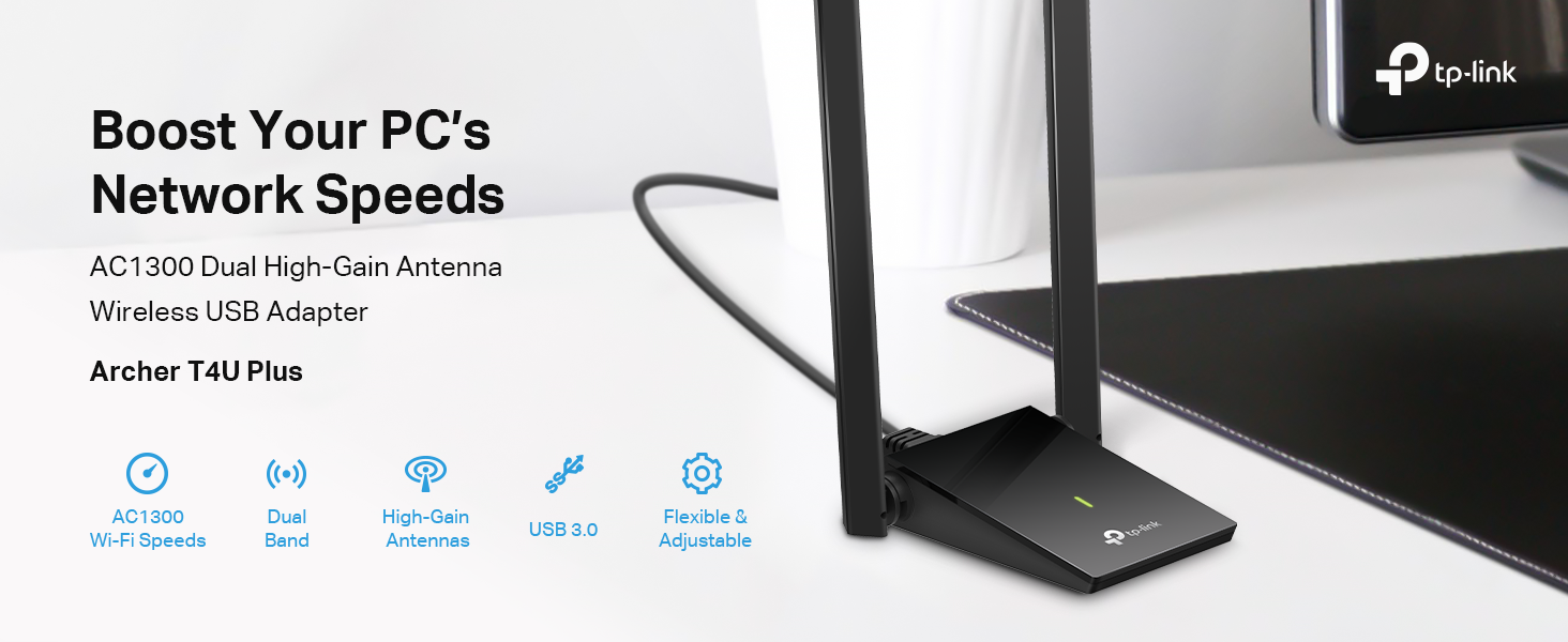 USB WiFi Adapter - Archer T4U Plus