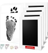 3.14 x 4.9 Large Size Baby Inkless Handprint and Footprint Kit with 4 Ink Pads and 8 Imprint Card...