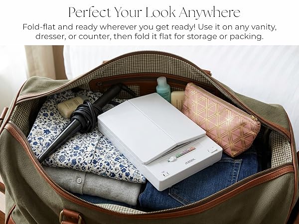 portable mirror with folding stand