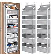 JARLINK 2 Pack Over The Door Organizer Storage, 5 Shelf Hanging Door Organizer with 5 Large Capac...