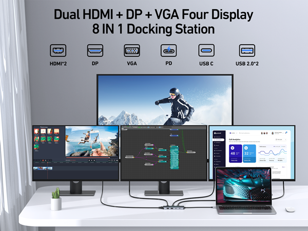 docking station 3 monitors