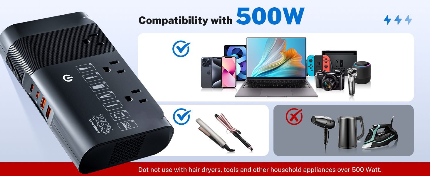 Pure Sine Wave 500W Converter
