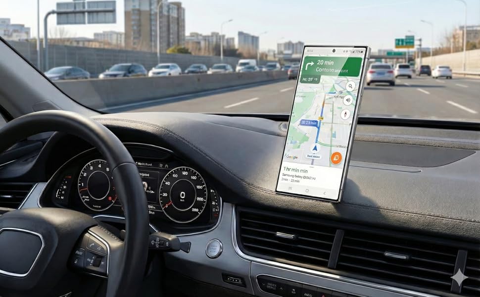 magnetic car phone holder mount for samsung galaxy s25 ultra dashboard sticky stand heavy duty