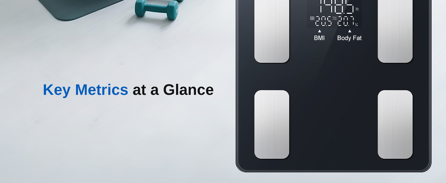 ge smart scale with BMI body fat on-scale display