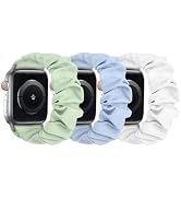 sylacor Scrunchie Bands Compatible with Kids Apple Watch Band, Cute Stretchy Breathable Strap for...