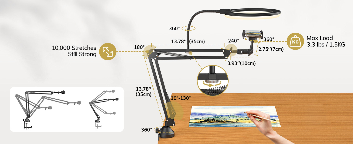 TONOR.Desk.Ring.Light.with.Camera.Mount.Kit