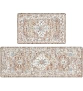 Pauwer Anti Fatigue Kitchen Mat Set of 2 Non Slip Kitchen Mats for Floor Cushioned Kitchen Rugs C...