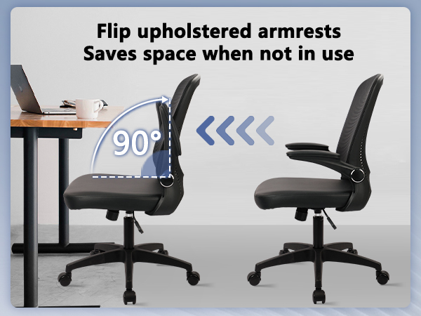 CLATINA Desk Chairs with Wheels, Ergonomic Rolling Mesh Office Chair