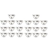 20Pcs Silver Friendship Heart Charm Necklaces, Necklace Layering Clasps, Metal Love Buckle Pendan...