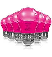 ORALUCE Pink Porch Light Bulb 40 Watt Equivalent,A15 LED Bulbs for Halloween Christmas Party Deco...