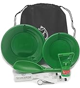 Sluice Fox Gold Rush panning kit with Backpack; 10-Piece Prospecting Tools for Adults and Kids. G...