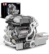 Mould King 10201 W16 Engine Model Kit, MOC Bug Supercar Engine Model with Battery and Motor, Coll...