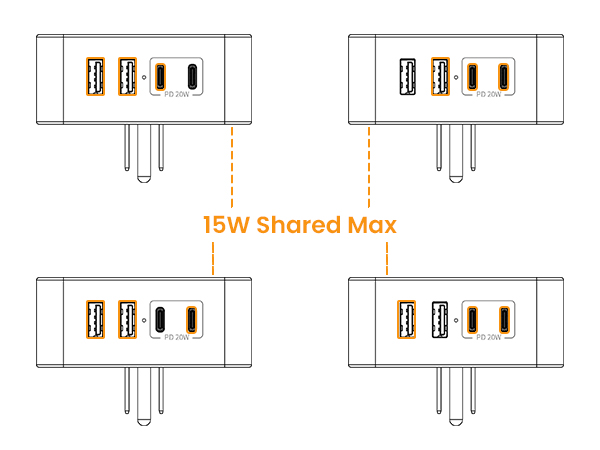 flat wall plug adapter