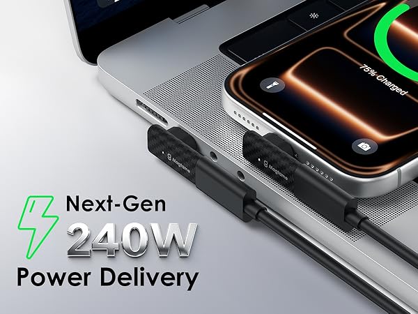 40gbps usb-c 90 degree magnetic 240w adapter