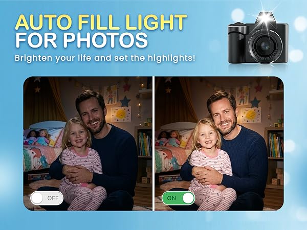 Camera with flash