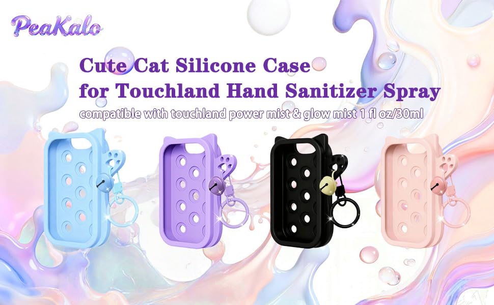 PeaKalo Silicone Case for Touchland Hand Sanitizer Spray Power Mist Glow Mist