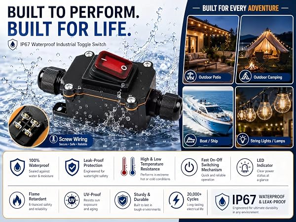 12v waterproof switch in line switch water proof switch 12v