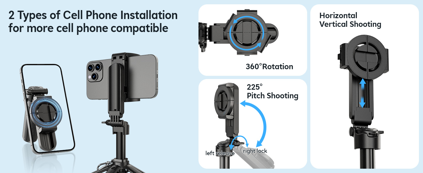 magnetic phone tripod