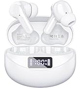 Fhumsh Wireless Earbuds, Bluetooth 5.3 HiFi Stereo Headphones with Noise Cancelling Mic, 50H Play...