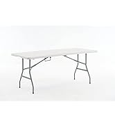Nazhura 6 Foot Foldable/Folding Table Heavy Duty, Durable and Portable for Dining Picnic and Party