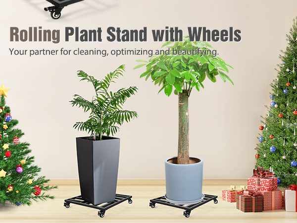 rolling plant stand with wheel
