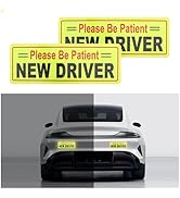 2PCS Student Driver Magnet for Car,Reflective New Driver Sticker Car Decorations for Safety Warni...