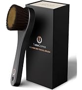 TheraCopper Copper Dry Facial Brush – Lymphatic Drainage Facial Dry Brush for Face with Natural C...