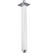 Voolan Shower Arm with Flange, Ceiling Mounted Fixed Shower Pipe, Bathroom Straight Rain Shower R...