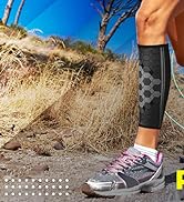 Calf Compression Sleeves by SPARTHOS (Pair) – Leg Compression Socks for Men and Women – Shin Spli...