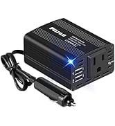 150W Power Inverter 12V DC to 110V AC Car Plug Adapter Outlet Converter with 3.1A Dual USB AC car...