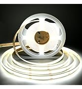 TUNICHX COB LED Strip Lights DC 12V LED Lights Flexible Super Bright LED Strips,16.4ft 6500K Whit...