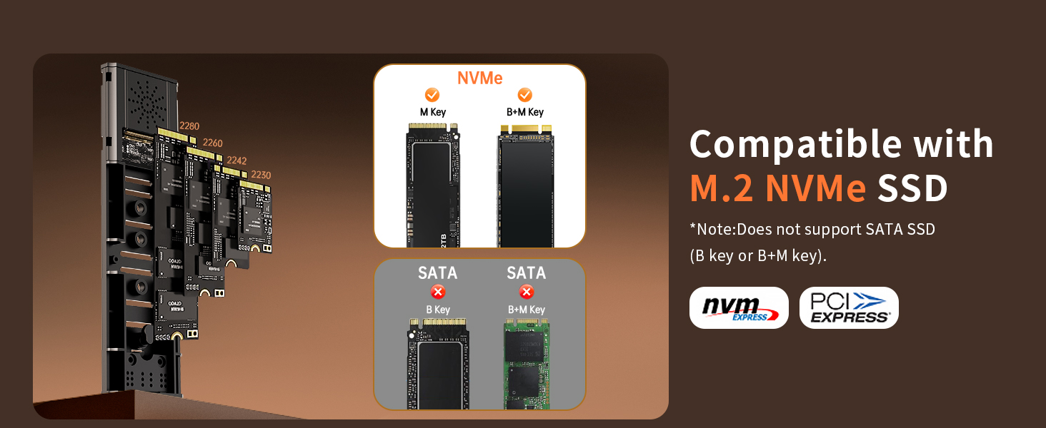 compatible with M.2 NVME