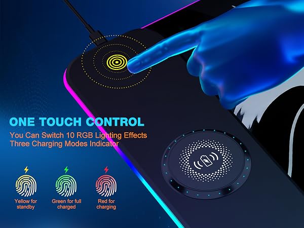 TARKARI Magnetic Wireless Charging RGB Mouse Pad