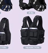 Sportneer Weighted Vest for Women Men: 8lbs/12lbs/15lbs/20lbs/25lbs Weight Vest with Detachable P...