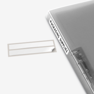 translucent gray clamp book includes labels