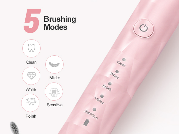 5 clean modes electric toothbrush