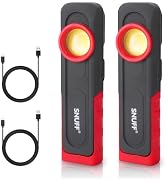 2 Pack Detailing Light Rechargeable, 600 Lumens Paint Inspection Light with Magnetic Base &amp; Hook,...
