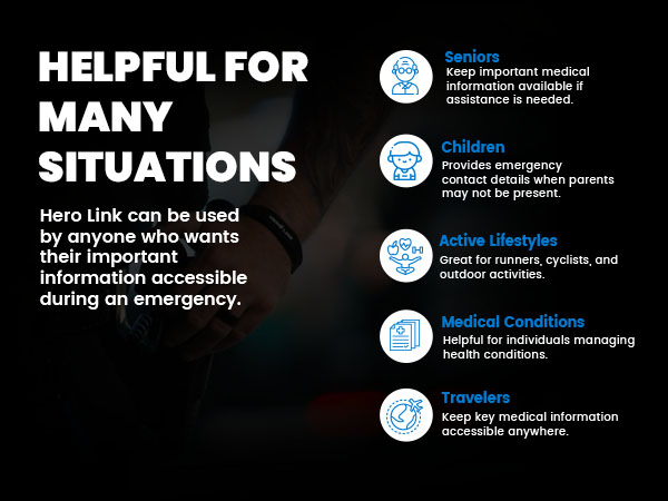 hero link emergency bracelet first responders scan qr code