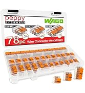 WAGO 221 Lever Nuts 78pc Compact Splicing Wire Connector Assortment with Case. Includes (34x) 221...