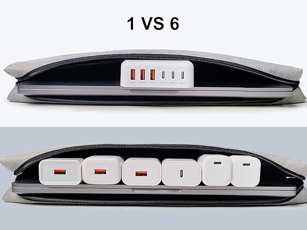 6 Ports for Fast Charging