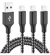 iPhone Charger 3pack 10FT Apple MFi Certified Long Lightning Cable Fast Charging High Speed Data ...