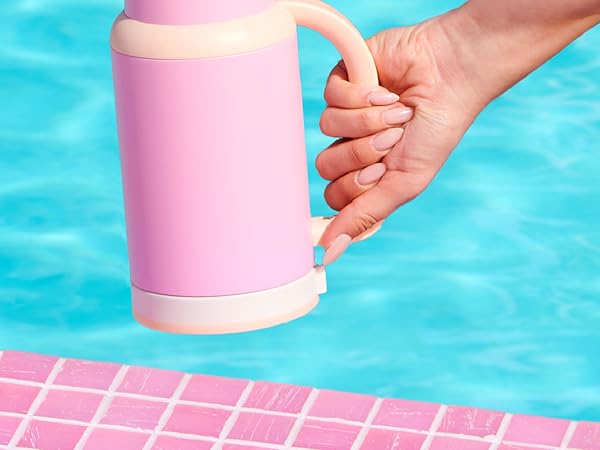 Ello Oasis Tumbler with Handle &amp;amp; Retracting Straw Reusable Insulated Stainless Steel 100% Leakproof