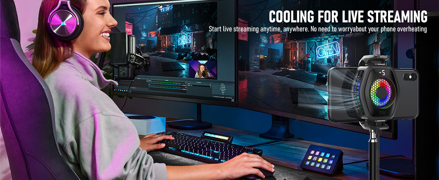 2-in-1 Magnetic & Clip-On Phone Cooler