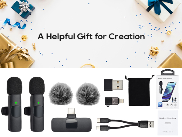 A Helpful Gift for Creation lav iphone mic phone mic with cloth storage bag