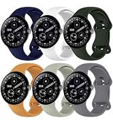 Eiavike Band Compatible with Google Pixel Watch 1/2/3/4, Soft Silicone Sport Replacement Straps B...